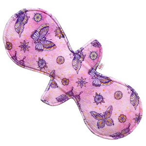 Pink Butterfly Minky Cloth Pad