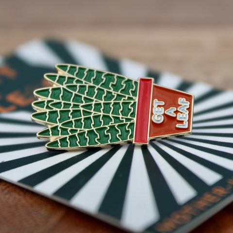 Get A Leaf Enamel Pin Badge